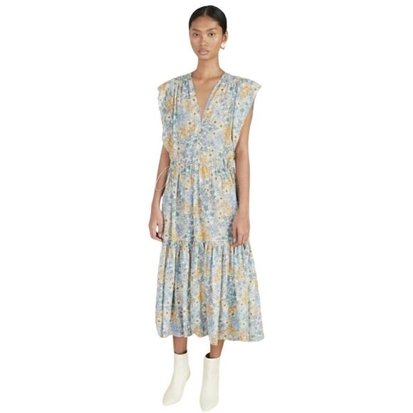 Magali Pascal Dresses & Skirts - NWTs Magali Pascal Silk Jardin Tiered Midi Dress